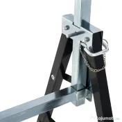 HOMCOM Set 2 Capre de Lucru Pliabile și Telescopice, Suporturi Pliabile cu Înălțime Reglabilă din Oțel, Negru 