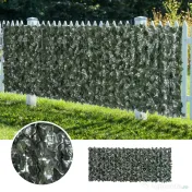 Outsunny Gard Viu Artificial pentru Balcon și Grădină din PE Anti-UV, 240x100 cm, Verde Închis | Aosom Romania