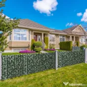 Outsunny Gard Viu Artificial pentru Balcon și Grădină din PE Anti-UV, 240x100 cm, Verde Închis | Aosom Romania