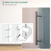 Homcom Usa Glisanta Sticla Satinata 90×205 cm 