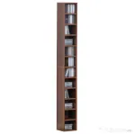 Biblioteca tip coloana cu 12 etajere, din MDF, sustine maxim 15kg 21x20x175cm, maro HOMCOM | Aosom RO