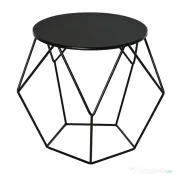 HOMCOM masuta geometrica, otel 54x54x44cm, negru 