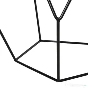 HOMCOM masuta geometrica, otel 54x54x44cm, negru 