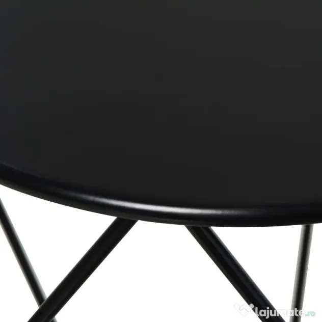 Masuta geometrica in stil nordic din otel rezistent la rugina 54x54x44cm, negru HOMCOM | Aosom Romania