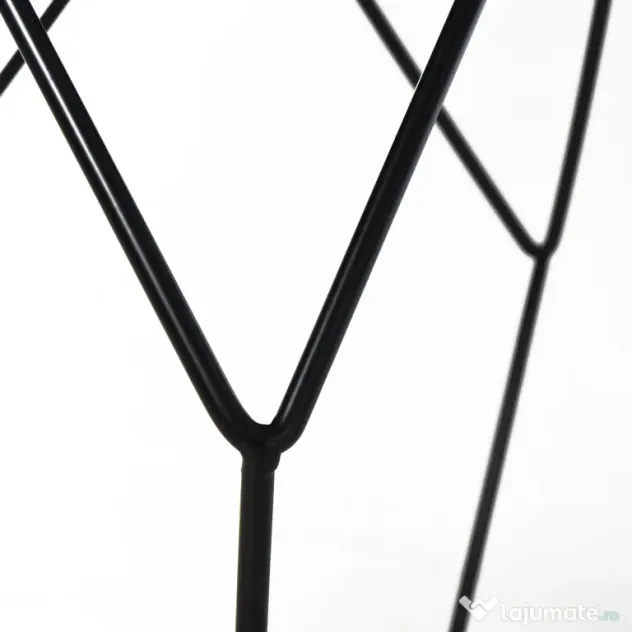 Masuta geometrica in stil nordic din otel rezistent la rugina 54x54x44cm, negru HOMCOM | Aosom Romania
