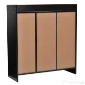 Homcom Dulap Pantofi Negru – 2 Usi Basculante, 83×30×90 cm 