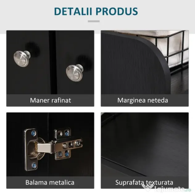 HOMCOM Dulap pentru Pantofi, Organizator Încălțăminte cu Design Compact, 83x30x90 cm, Negru | Aosom Romania