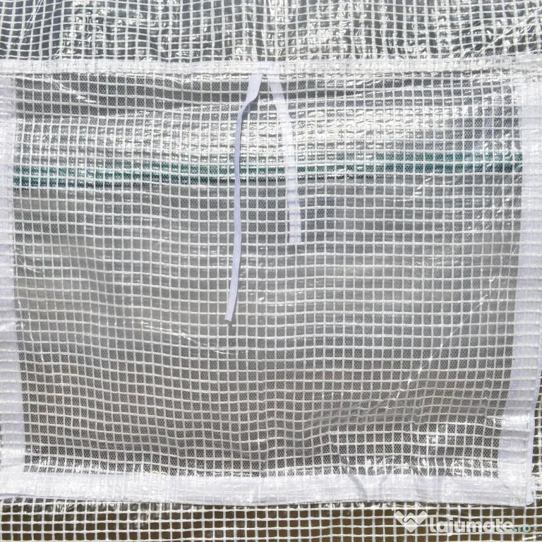 Outsunny Sera de Grădină Spațioasă, cu 8 Ferestre și Ușă Enrolabilă, Include Țăruși și Frânghii, 6x3x2m, Oțel și PP, Verde | Aosom Romania