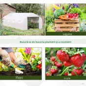 Outsunny Seră Tunel pentru Grădină, 6x3x2 m, cu 8 Ferestre și Ușă Rulantă, Cadru Metalic Galvanizat și Prelată PE Impermeabilă, Verde 
