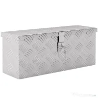 HOMCOM Cutie de Scule de 2 kg cu Încuietoare cu Cheie și Geantă pentru Unelte, 50x15.5x20.5 cm, Argintiu | Aosom Romania 