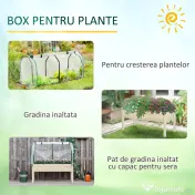 Outsunny jardiniera tip sera, pentru plante, 121x55x117cm, lemn