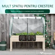 Outsunny jardiniera tip sera, pentru plante, 121x55x117cm, lemn