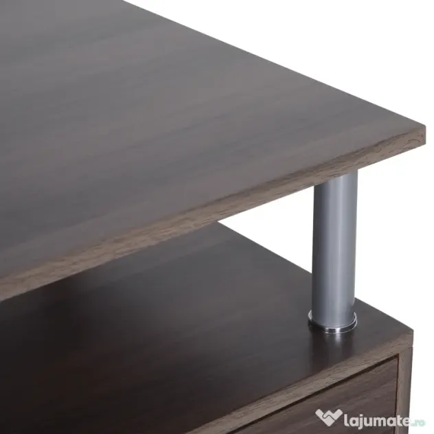HOMCOM Birou din Lemn cu Design Simplu și Elegant pentru Calculator, Dimensiuni 152x60x80cm, Culoare Maro | Aosom Romania