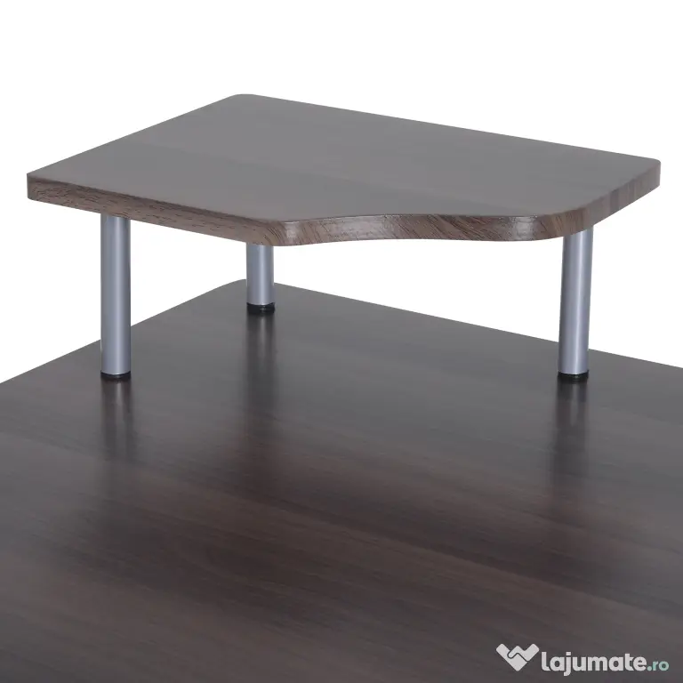 HOMCOM Birou din Lemn cu Design Simplu și Elegant pentru Calculator, Dimensiuni 152x60x80cm, Culoare Maro | Aosom Romania
