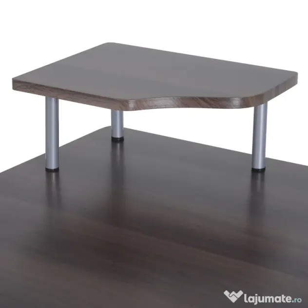 HOMCOM Birou din Lemn cu Design Simplu și Elegant pentru Calculator, Dimensiuni 152x60x80cm, Culoare Maro | Aosom Romania
