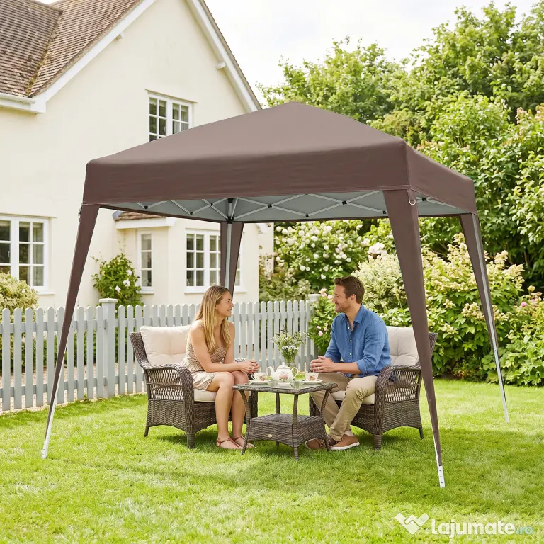 Outsunny Foisor Pliabil 2.4x2.4m, Foisor de Gradina Structura | Aosom Romania