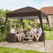 Outsunny Foisor Pliabil 2.4x2.4m, Foisor de Gradina Structura 