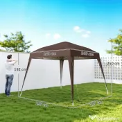 Outsunny Foisor Pliabil 2.4x2.4m, Foisor de Gradina Structura 