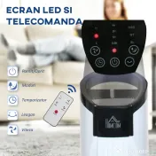 HOMCOM Ventilator tip Coloana Turn cu Telecomanda si Oscilatie, 3 Functii 3 Viteze, Timer 7.5 Ore, Ф20x78.5cm | Aosom Romania