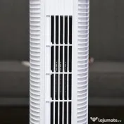 HOMCOM Ventilator tip Coloana Turn cu Telecomanda si Oscilatie, 3 Functii 3 Viteze, Timer 7.5 Ore, Ф20x78.5cm | Aosom Romania