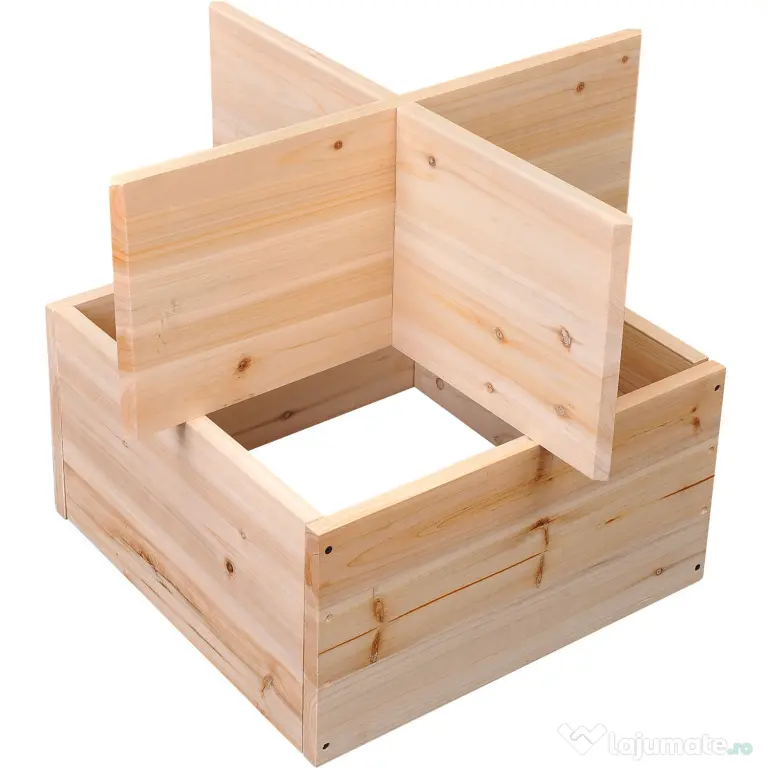 HOMCOM Raft pentru Sticle de Vin și Lichioruri, Capacitate 24 Sticle, Lemn Natural, Design Elegant | Aosom Romania