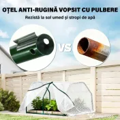 Mini Seră Outsunny pentru grădină și balcon din plastic PE și oțel cu închidere cu fermoar, 99x71x60 cm, de culoare alb transparent | Aosom Romania