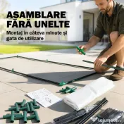Mini Seră Outsunny pentru grădină și balcon din plastic PE și oțel cu închidere cu fermoar, 99x71x60 cm, de culoare alb transparent | Aosom Romania