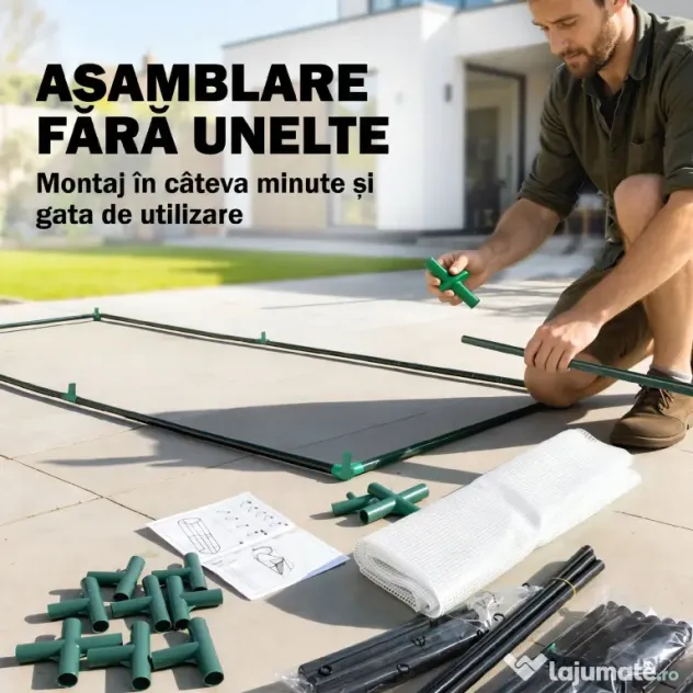 Mini Seră Outsunny pentru grădină și balcon din plastic PE și oțel cu închidere cu fermoar, 99x71x60 cm, de culoare alb transparent | Aosom Romania