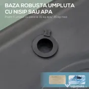 HOMCOM Cos de Baschet pentru Copii cu Inaltime Reglabila si Baza de Umplut, Otel inoxidabil si Nylon 