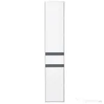 HOMCOM Mobilier baie tip coloană, 2 dulapuri + sertar central, alb, rafturi reglabile 35×31×172 cm