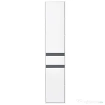 HOMCOM Mobilier baie tip coloană, 2 dulapuri + sertar central, alb, rafturi reglabile 35×31×172 cm