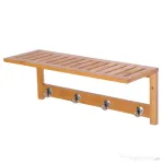 Homcom Cuier de Perete Raft Cuier in Bambù, 50x17x20cm
