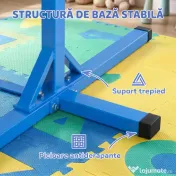HOMCOM Bară pentru Gimnastică Artistică sau Dans Clasic Reglabilă în Înălțime 92-150 cm, Albastru | Aosom Romania 