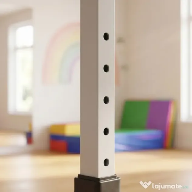 HOMCOM Bară pentru Gimnastică Artistică sau Dans Clasic Reglabilă în Înălțime 92-150 cm, Albastru | Aosom Romania