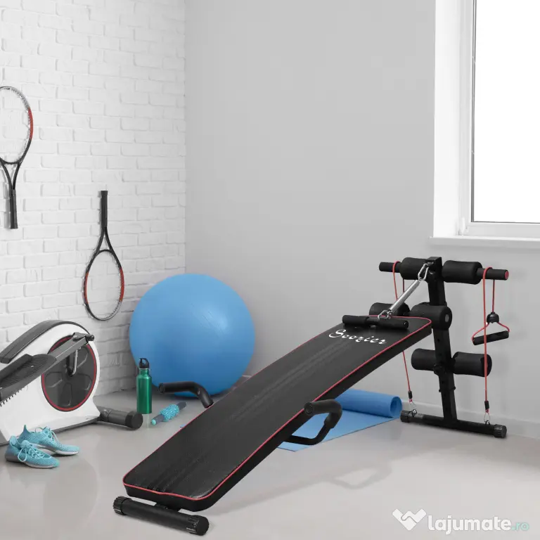 HOMCOM banca fitness multifunctionala, reglabila 56.5x136 cm | Aosom Romania