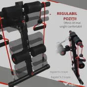 HOMCOM banca fitness multifunctionala, reglabila 56.5x136 cm | Aosom Romania
