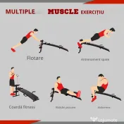 HOMCOM banca fitness multifunctionala, reglabila 56.5x136 cm | Aosom Romania
