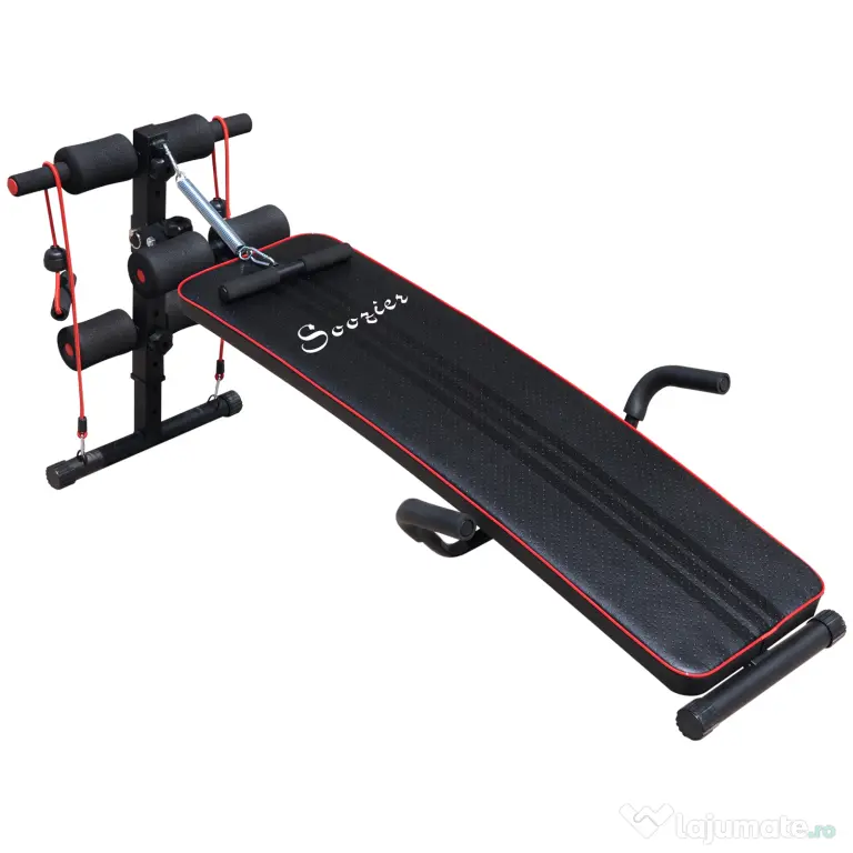 HOMCOM banca fitness multifunctionala, reglabila 56.5x136 cm | Aosom Romania