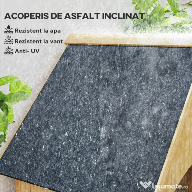 Outsunny Magazie de Scule, casuta de Gradina, sopron din Lemn, Impermeabila cu Usi si Rafturi 77.5x54.2x179.5cm | Aosom Romania