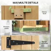 Outsunny Magazie de Scule de Gradina din Lemn Impermeabila cu Usi si Rafturi, 77.5x54.2x179.5 cm 