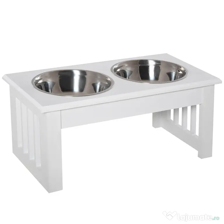 PawHut boluri hrana animale, suport inclus, 44x24x15cm | Aosom Romania