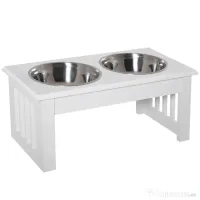 PawHut boluri hrana animale, suport inclus, 44x24x15cm | Aosom Romania 