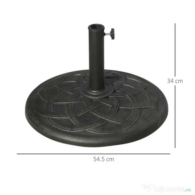 Baza pentru Umbrela de Gradina Outsunny din Rasina, Φ54.5cm 19kg, Bronz | Aosom Romania