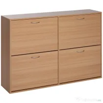 HOMCOM Pantofar Modern pentru 24 Perechi de Pantofi, Dulap Îngust pentru Hol cu Sertare Basculante, Din Lemn, 120x24x81cm