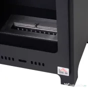HOMCOM Semineu pe Bioetanol incalzitor soba cu bietanol aparat de incalzire 1.5L in Otel Fara Cos Negru 40 x 30 x 50 cm | AOSOM RO 
