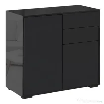 Homcom Dulap Multiuz pentru Living sau Birou, Comodă Tip Bufet cu Sistem de Deschidere prin Presiune, 2 Uși și 2 Sertare, Alb