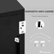 HOMCOM Mobilier multiuz cu 2 sertare si 2 dulapuri, deschidere cu presiune, 79x36x74cm | Aosom Romania 