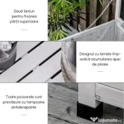 Outsunny Banca Conteiner de depozitare pentru extern si Gradina in Lemn, Gri 127Lx56Lx60Hcm | Aosom Romania