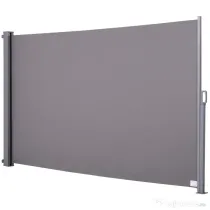 Outsunny Copertina de Soare Laterala Tip Rulou Protectie impotriva Vantului / Privacy 3x1,6m Gri