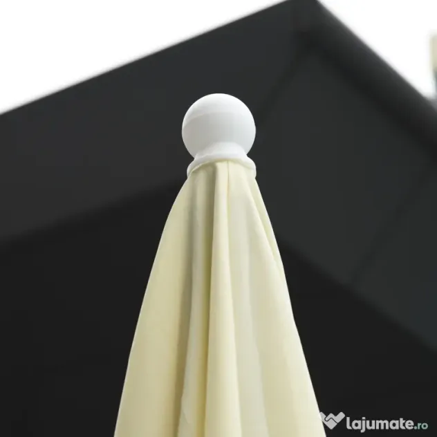 Outsunny Umbrelă de Grădină Pătrată, Reglabilă și Portabilă, Acoperiș Pătrat, 2x2m, Crem, Ușor de Asamblat | Aosom Romania